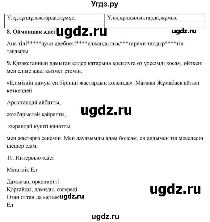 ГДЗ (Решебник) по казахскому языку 9 класс Даулетбекова Ж. / страница / 18(продолжение 2)