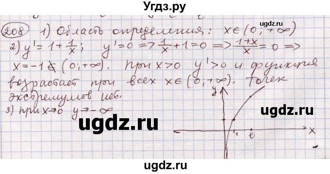 ГДЗ (Решебник) по алгебре 11 класс Абылкасымова А.Е. / упражнение / 208