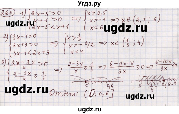 ГДЗ (Решебник) по алгебре 11 класс Абылкасымова А.Е. / упражнение / 260
