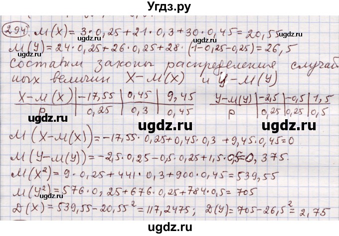 ГДЗ (Решебник) по алгебре 11 класс Абылкасымова А.Е. / упражнение / 294