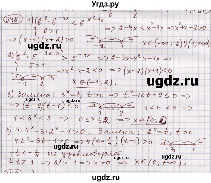 ГДЗ (Решебник) по алгебре 11 класс Абылкасымова А.Е. / упражнение / 348