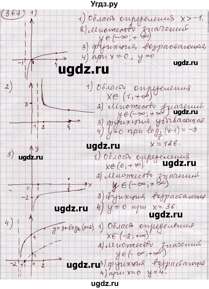 ГДЗ (Решебник) по алгебре 11 класс Абылкасымова А.Е. / упражнение / 367