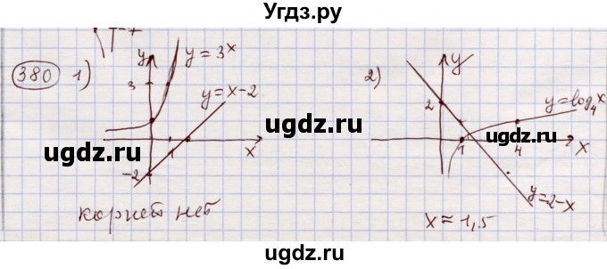 ГДЗ (Решебник) по алгебре 11 класс Абылкасымова А.Е. / упражнение / 380