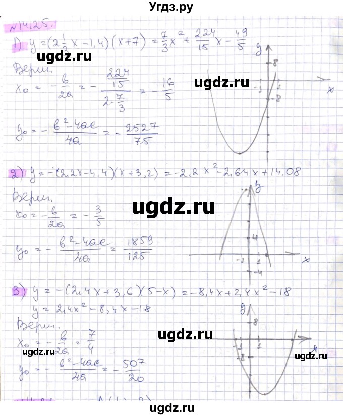 ГДЗ (Решебник) по алгебре 8 класс Абылкасымова А.Е. / параграф 14 / 14.25