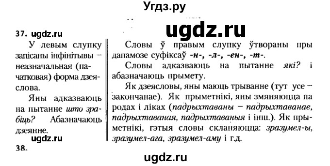 ГДЗ (Решебник №2 к учебнику 2015) по белорусскому языку 7 класс Валочка Г.М. / практыкаванне / 37