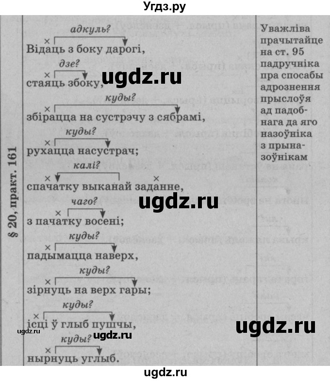 ГДЗ (Решебник №3 к учебнику 2015) по белорусскому языку 7 класс Валочка Г.М. / практыкаванне / 161