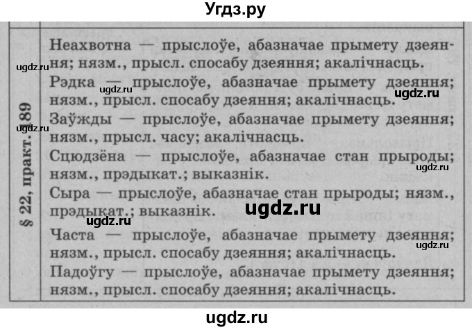 ГДЗ (Решебник №3 к учебнику 2015) по белорусскому языку 7 класс Валочка Г.М. / практыкаванне / 189