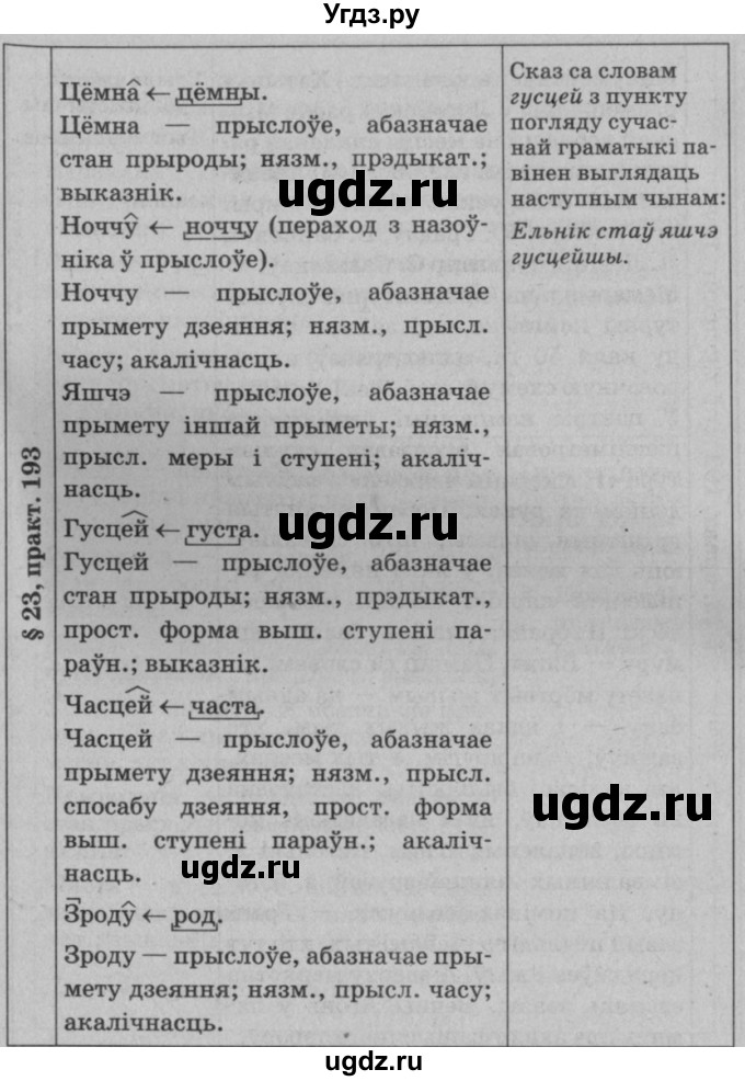 ГДЗ (Решебник №3 к учебнику 2015) по белорусскому языку 7 класс Валочка Г.М. / практыкаванне / 193