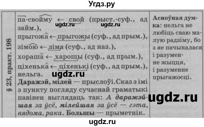 ГДЗ (Решебник №3 к учебнику 2015) по белорусскому языку 7 класс Валочка Г.М. / практыкаванне / 198(продолжение 2)