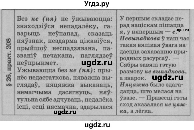 ГДЗ (Решебник №3 к учебнику 2015) по белорусскому языку 7 класс Валочка Г.М. / практыкаванне / 208