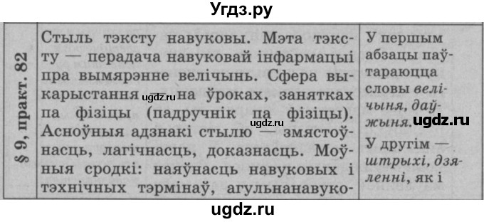 ГДЗ (Решебник №3 к учебнику 2015) по белорусскому языку 7 класс Валочка Г.М. / практыкаванне / 82