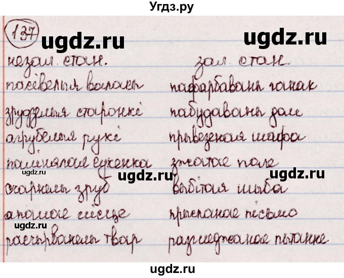 ГДЗ (Решебник №1 к учебнику 2020) по белорусскому языку 7 класс Валочка Г.М. / практыкаванне / 137
