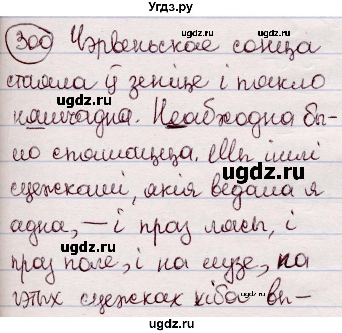 ГДЗ (Решебник №1 к учебнику 2020) по белорусскому языку 7 класс Валочка Г.М. / практыкаванне / 300