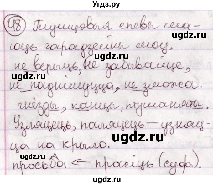 ГДЗ (Решебник №1 к учебнику 2020) по белорусскому языку 7 класс Валочка Г.М. / практыкаванне / 48