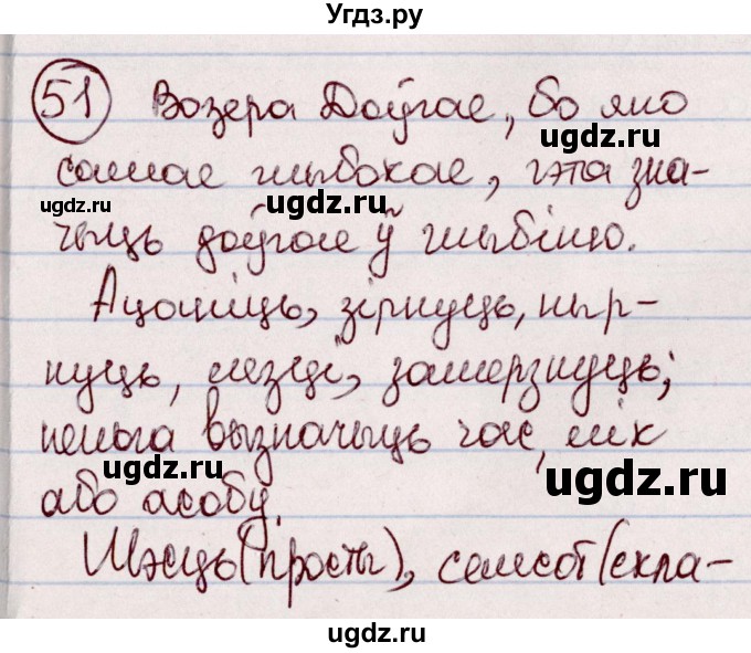 ГДЗ (Решебник №1 к учебнику 2020) по белорусскому языку 7 класс Валочка Г.М. / практыкаванне / 51