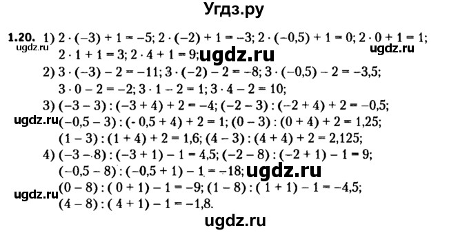 ГДЗ (решебник №2) по алгебре 7 класс Е.П. Кузнецова / глава 1 / 20