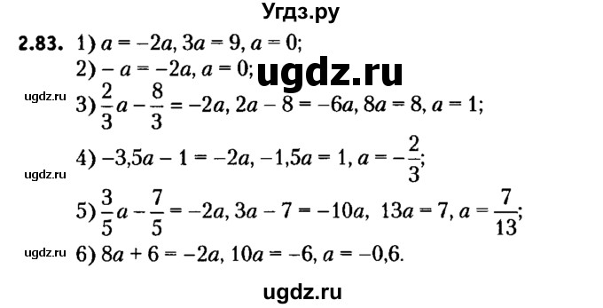 ГДЗ (решебник №2) по алгебре 7 класс Е.П. Кузнецова / глава 2 / 83