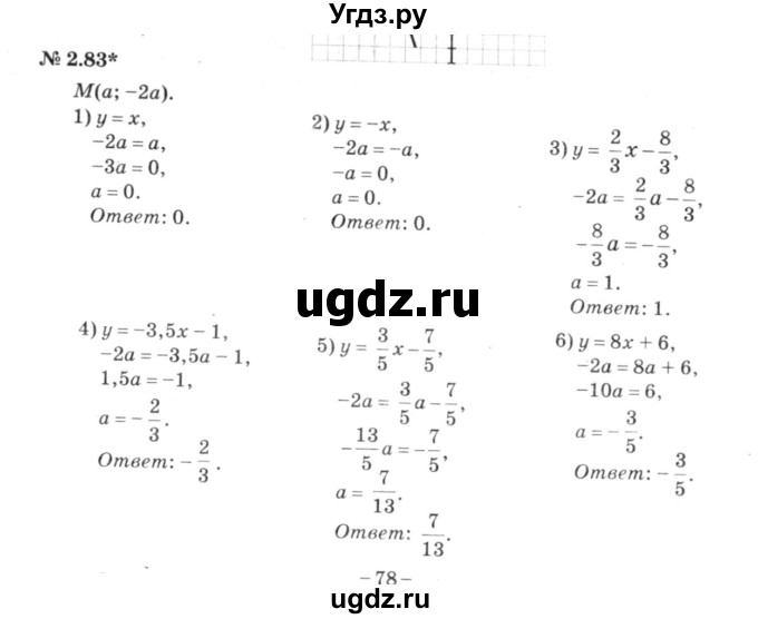 ГДЗ (решебник №3) по алгебре 7 класс Е.П. Кузнецова / глава 2 / 83