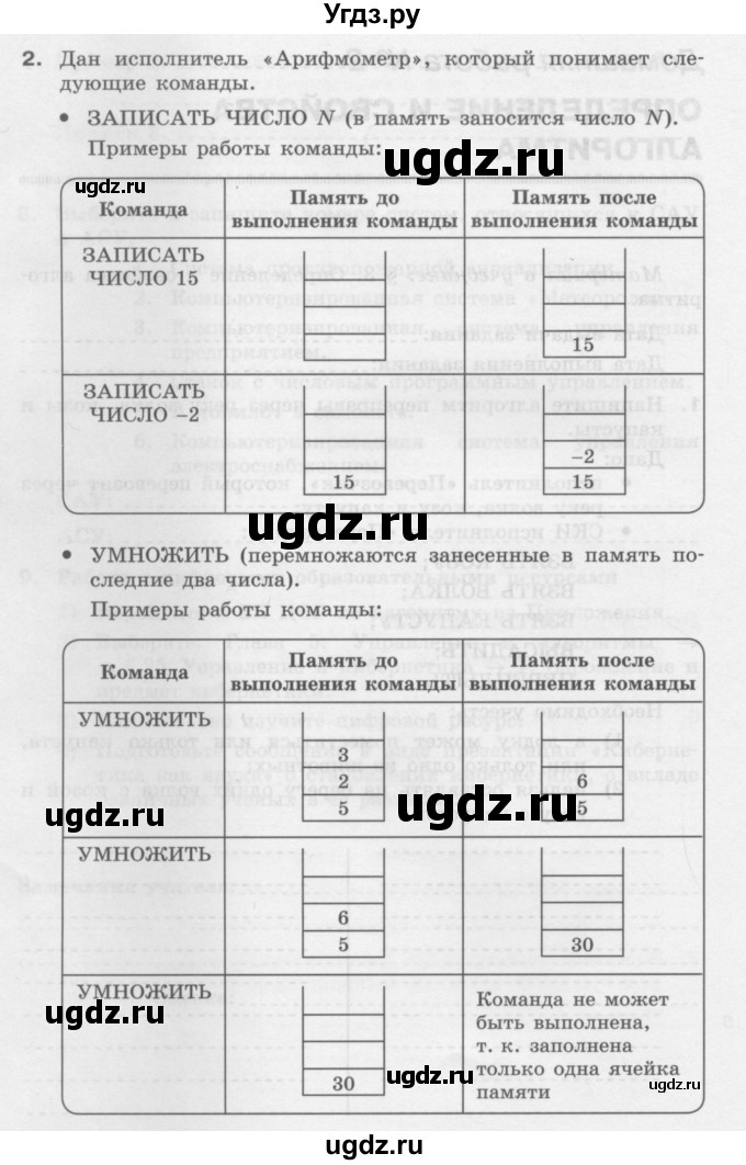 ГДЗ (Учебник) по информатике 9 класс (рабочая тетрадь) Семакин И.Г. / часть 1 / домашние работа / 2 (стр. 41)(продолжение 2)