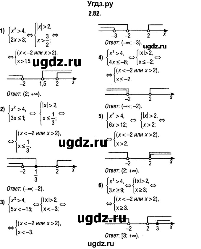 ГДЗ (решебник 1) по алгебре 9 класс Е.П. Кузнецова / глава 2 / 82