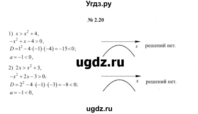 ГДЗ (решебник №2) по алгебре 9 класс Е.П. Кузнецова / глава 2 / 20