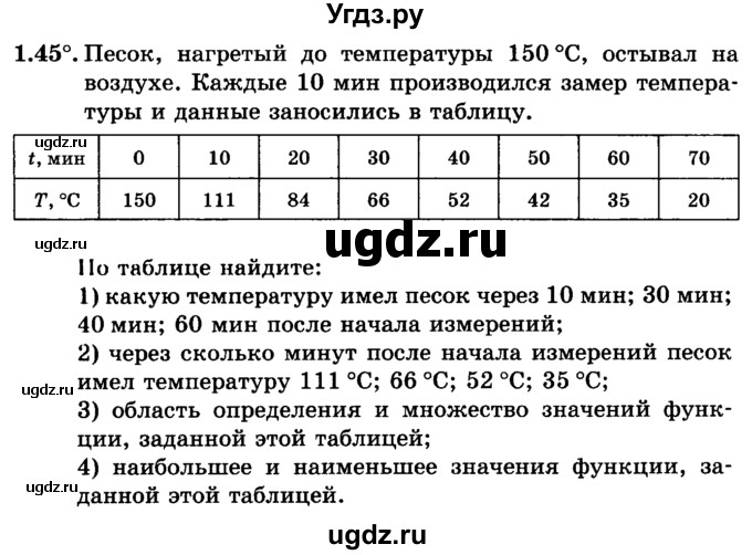 ГДЗ (учебник) по алгебре 9 класс Е.П. Кузнецова / глава 1 / 45