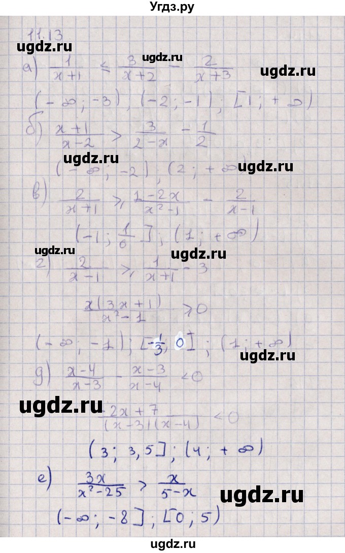 ГДЗ (Решебник) по алгебре 9 класс Мордкович А.Г. / §11 / 11.13
