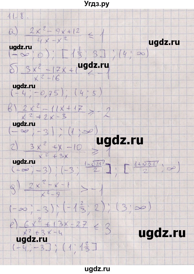 ГДЗ (Решебник) по алгебре 9 класс Мордкович А.Г. / §11 / 11.8