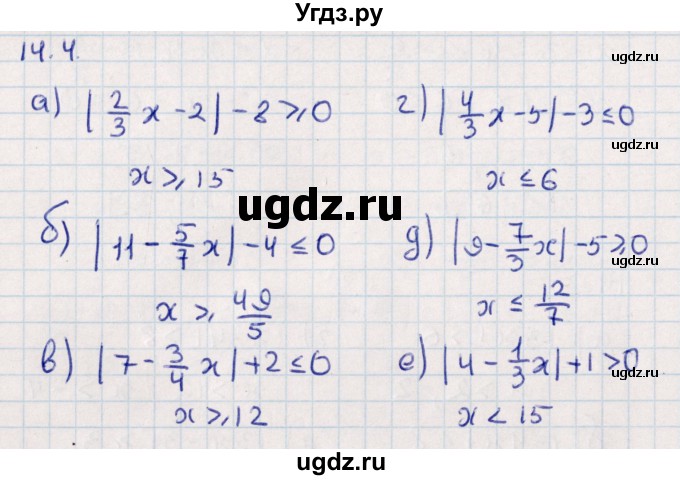 ГДЗ (Решебник) по алгебре 9 класс Мордкович А.Г. / §14 / 14.4