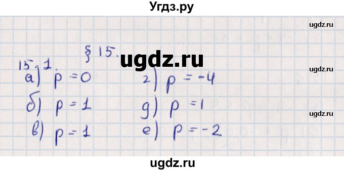 ГДЗ (Решебник) по алгебре 9 класс Мордкович А.Г. / §15 / 15.1