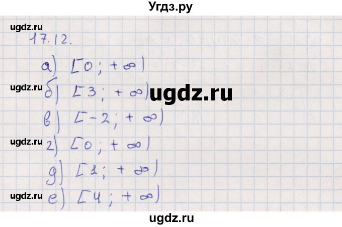 ГДЗ (Решебник) по алгебре 9 класс Мордкович А.Г. / §17 / 17.12