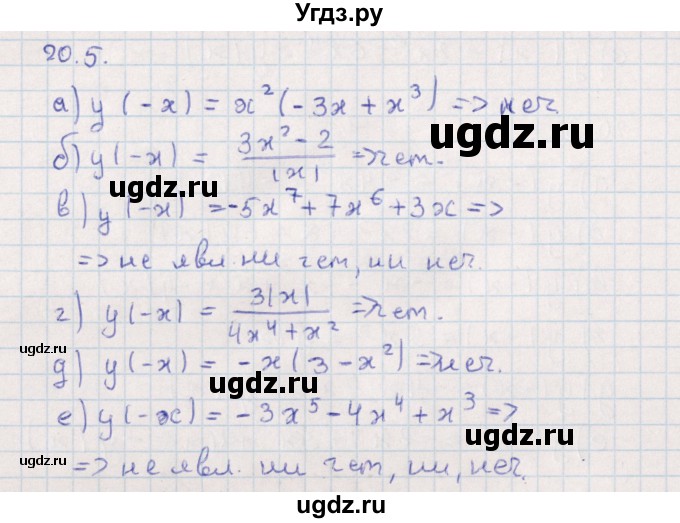 ГДЗ (Решебник) по алгебре 9 класс Мордкович А.Г. / §20 / 20.5