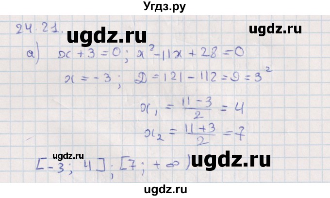 ГДЗ (Решебник) по алгебре 9 класс Мордкович А.Г. / §24 / 24.21