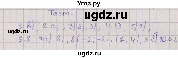 ГДЗ (Решебник) по алгебре 9 класс Мордкович А.Г. / тест / Глава 1