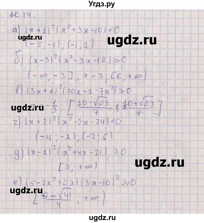 ГДЗ (Решебник) по алгебре 9 класс Мордкович А.Г. / §10 / 10.14
