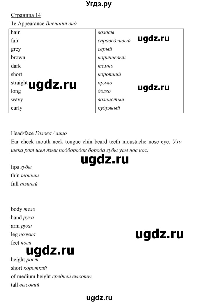 ГДЗ (Решебник) по английскому языку 5 класс Мильруд Р.П. / Module 1 / e / 1