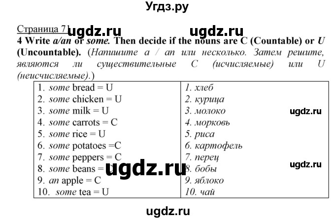 ГДЗ (Решебник) по английскому языку 5 класс Мильруд Р.П. / Module 4 / f / 4