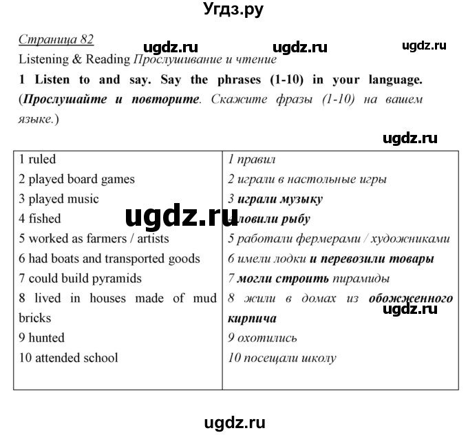 ГДЗ (Решебник) по английскому языку 5 класс Мильруд Р.П. / Module 5 / b / 1(продолжение 2)