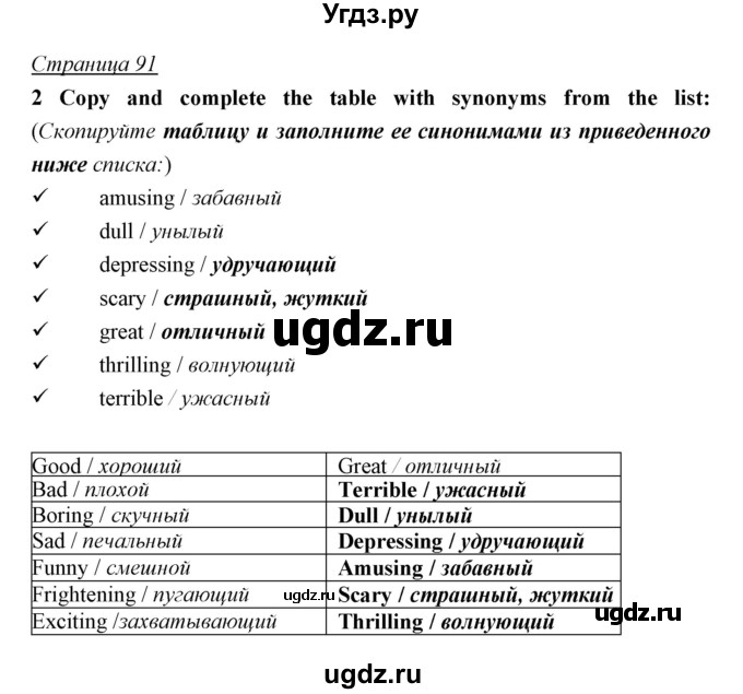 ГДЗ (Решебник) по английскому языку 5 класс Мильруд Р.П. / Module 5 / h / 2