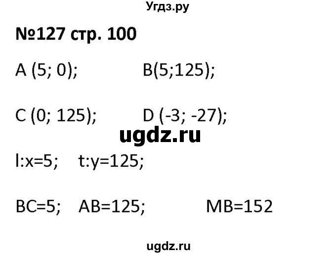 ГДЗ (Решебник) по алгебре 7 класс (рабочая тетрадь) Лебединцева Е. А. / задание / 127