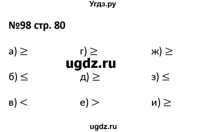 ГДЗ (Решебник) по алгебре 7 класс (рабочая тетрадь) Лебединцева Е. А. / задание / 98