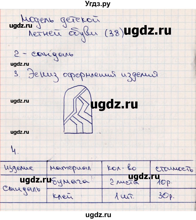 ГДЗ (Решебник (2012)) по технологии 4 класс (рабочая тетрадь) Роговцева Н.И. / страница / 38