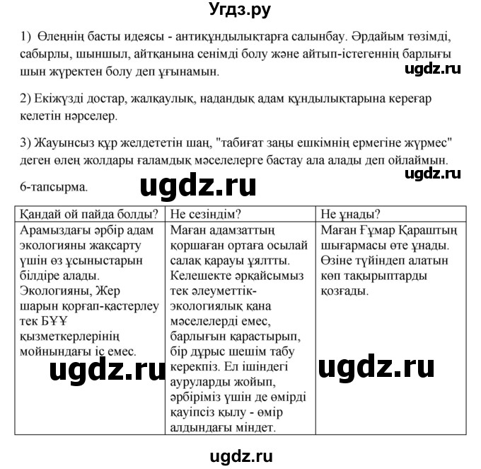 ГДЗ (Решебник) по казахскому языку 10 класс Дәулетбекова Ж. / бет (страница) / 61(продолжение 2)