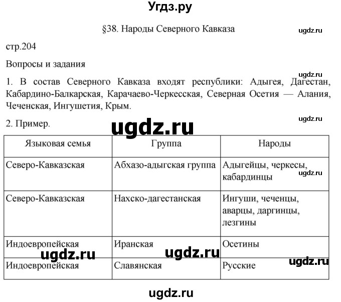 ГДЗ (Решебник 2022) по географии 9 класс А.И. Алексеев / страница / 204