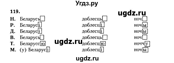 ГДЗ (Решебник №2) по белорусскому языку 6 класс Красней В. П. / практыкаванне / 119
