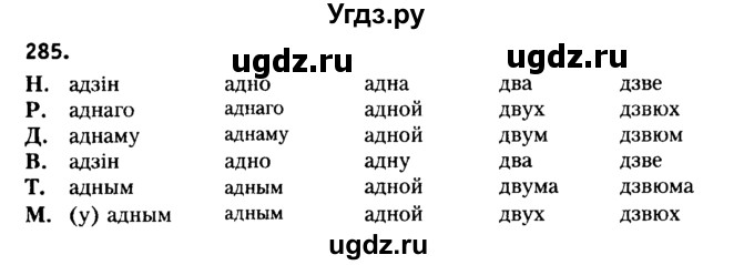 ГДЗ (Решебник №2) по белорусскому языку 6 класс Красней В. П. / практыкаванне / 285