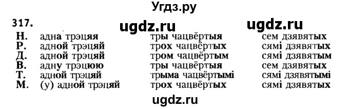 ГДЗ (Решебник №2) по белорусскому языку 6 класс Красней В. П. / практыкаванне / 317