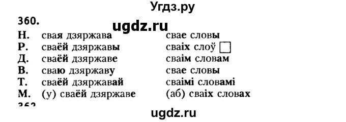 ГДЗ (Решебник №2) по белорусскому языку 6 класс Красней В. П. / практыкаванне / 360