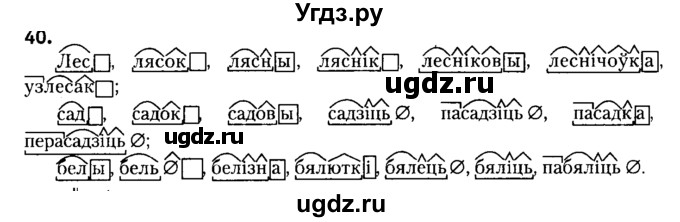 ГДЗ (Решебник №2) по белорусскому языку 6 класс Красней В. П. / практыкаванне / 40