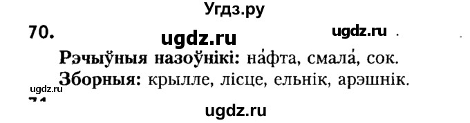 ГДЗ (Решебник №2) по белорусскому языку 6 класс Красней В. П. / практыкаванне / 70